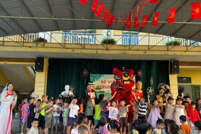 Bé vui tế trung thu năm 2025. Trường mầm non Tam Thanh